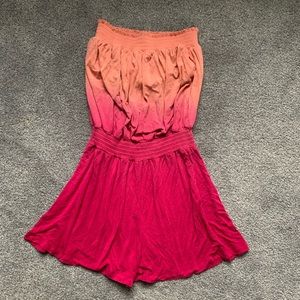 Marabelle Ombré Pink Orange Romper